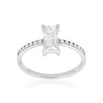 Bague argent zirconias - vue 1