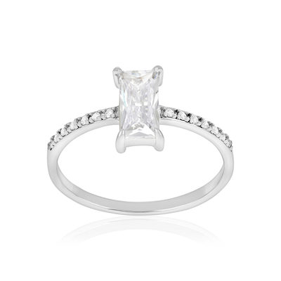 Bague argent zirconias
