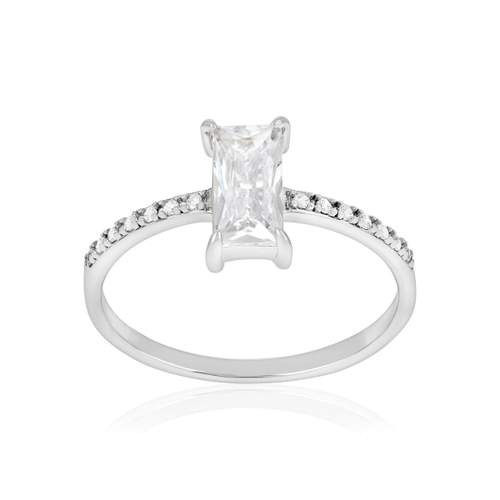 Bague argent zirconias
