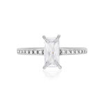Bague argent zirconias - vue 3