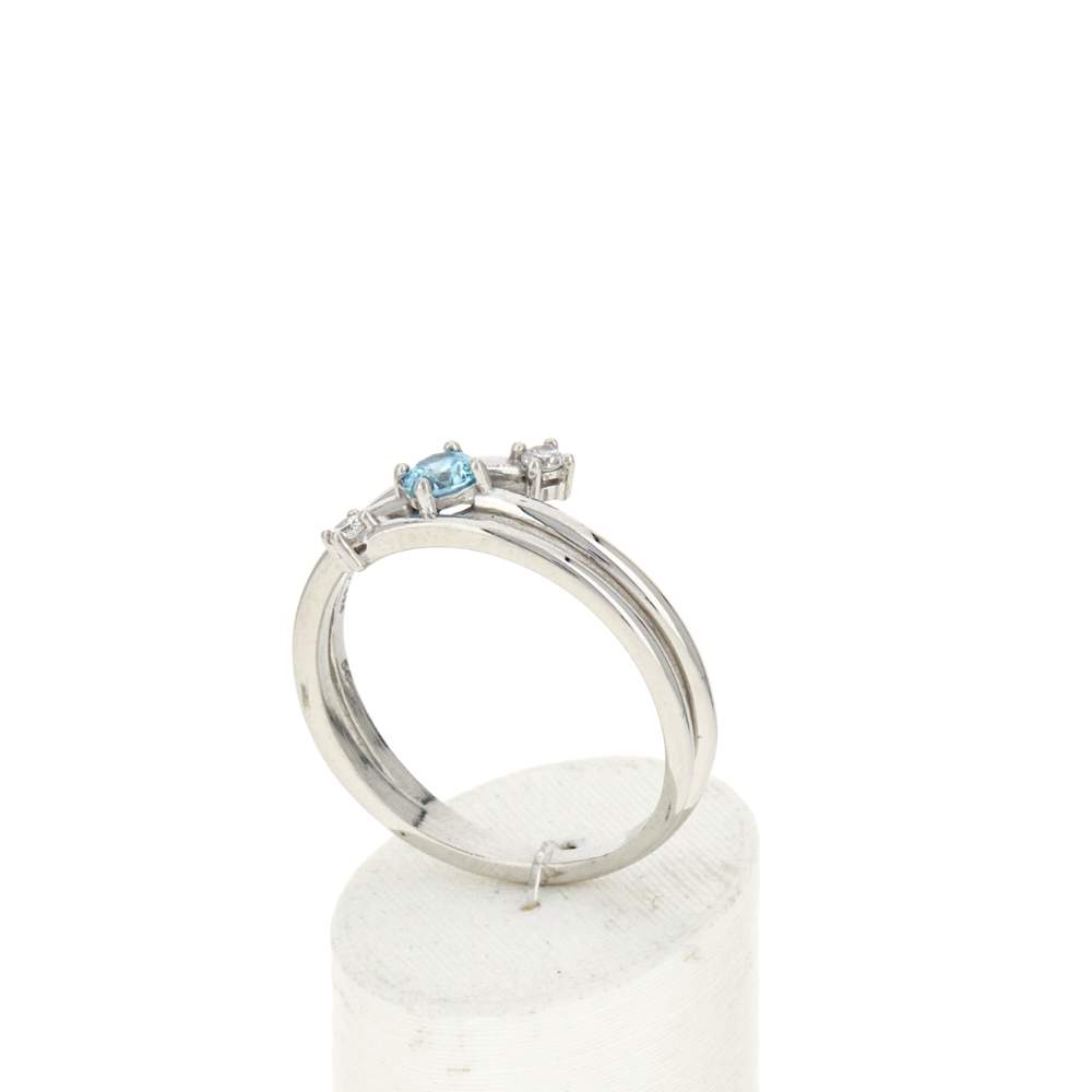 Bague argent zirconias - vue 3