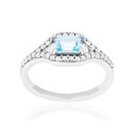 Bague argent 925 zirconias - vue 1