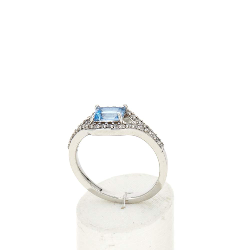Bague argent 925 zirconias - vue 2