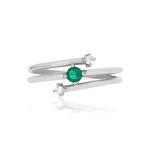 Bague argent zirconias - vue 3