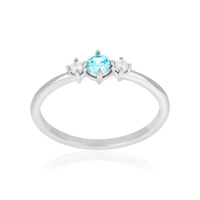 Silver zirconia ring