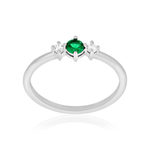 Bague argent zirconias - vue 1