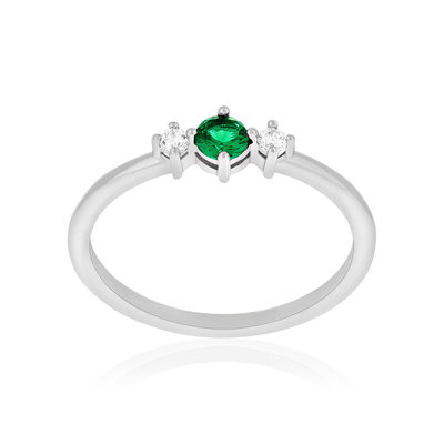 Bague argent zirconias