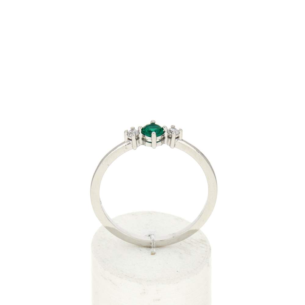 Bague argent zirconias - vue 1