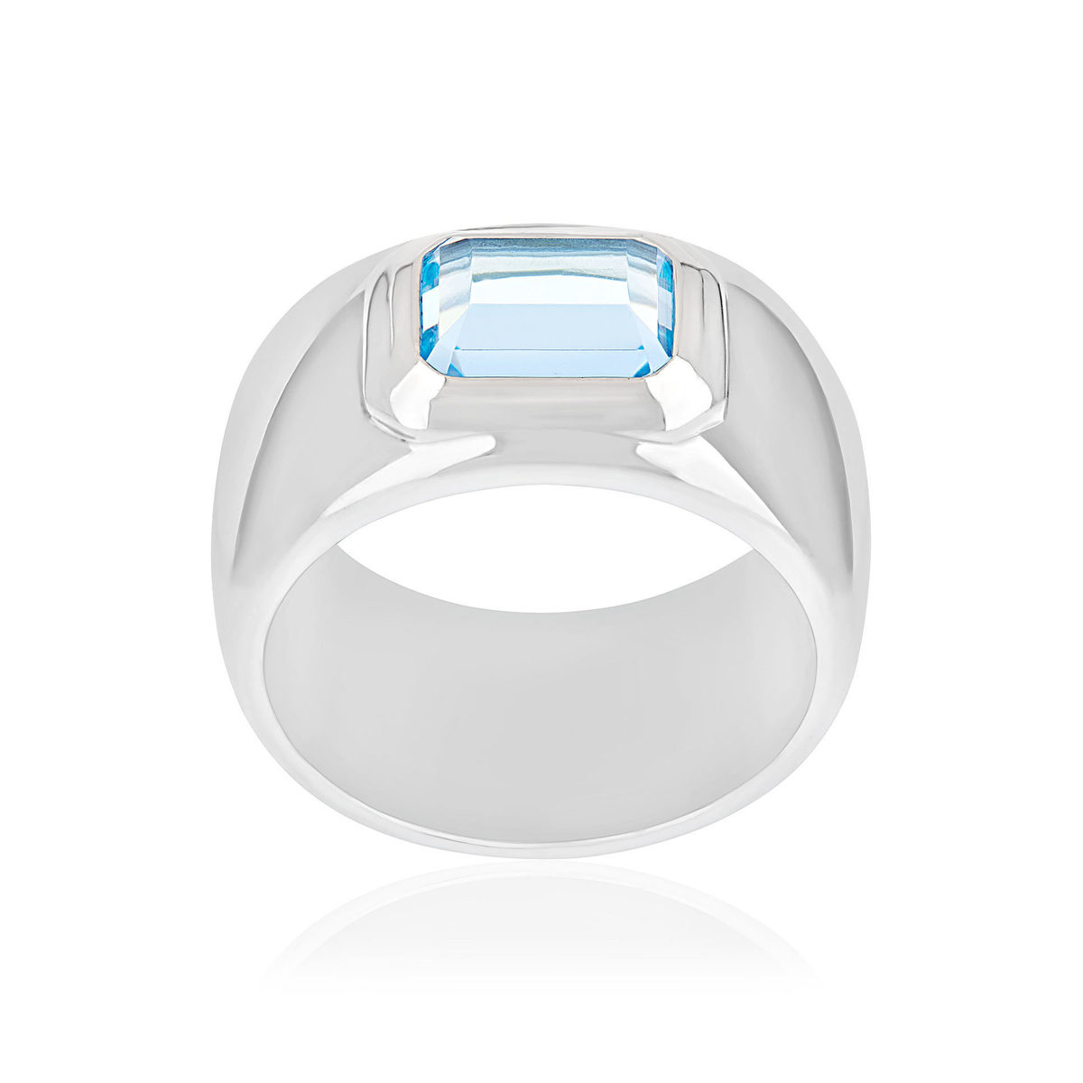 Bague argent zirconia bleu