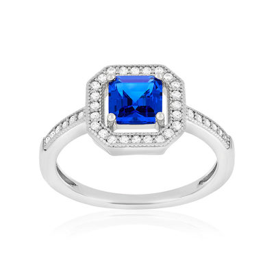 Bague argent 925 zirconias - vue 1