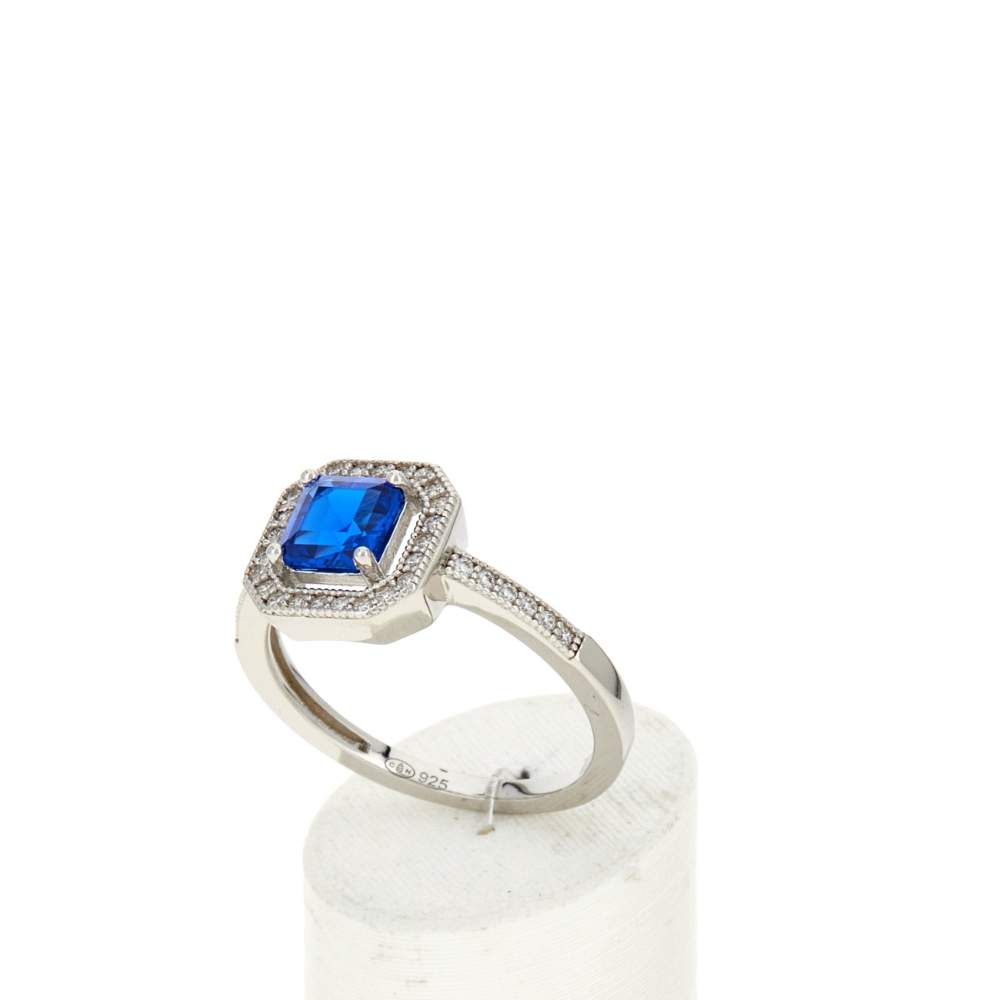 Bague argent 925 zirconias - vue 3