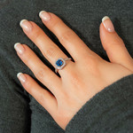 Bague argent 925 zirconias - vue porté 1