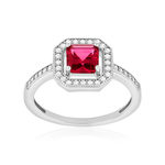 Bague argent 925 zirconias - vue 1