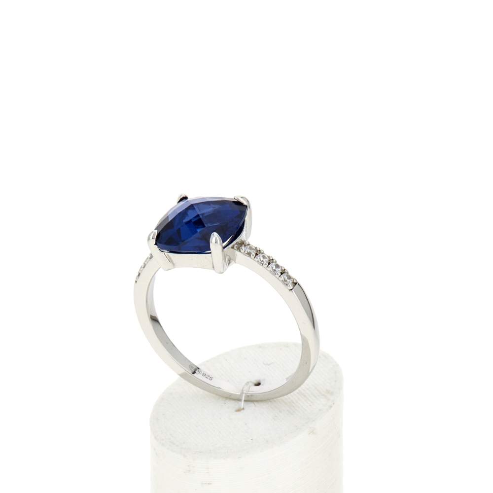 Bague argent 925 zirconias - vue 3
