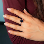 Bague argent 925 zirconias - vue porté 1