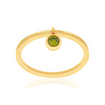 Bague plaqué or zirconia vert - vue 1