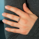 Bague plaqué or zirconias - vue porté 1