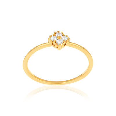 Bague plaqué or zirconias