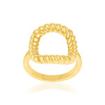 Bague plaqué or - vue 1