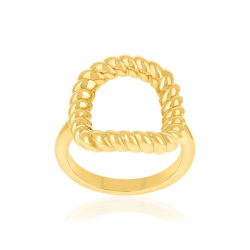 Bague plaqué or - vue 1