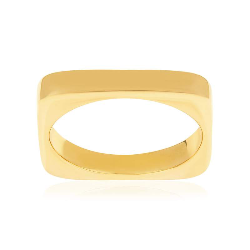 Bague plaqué or - vue 1