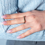 Bague plaqué or - vue porté 1