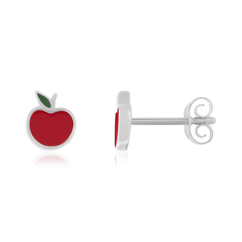 Boucles d'oreilles argent 925 pommes - vue 1