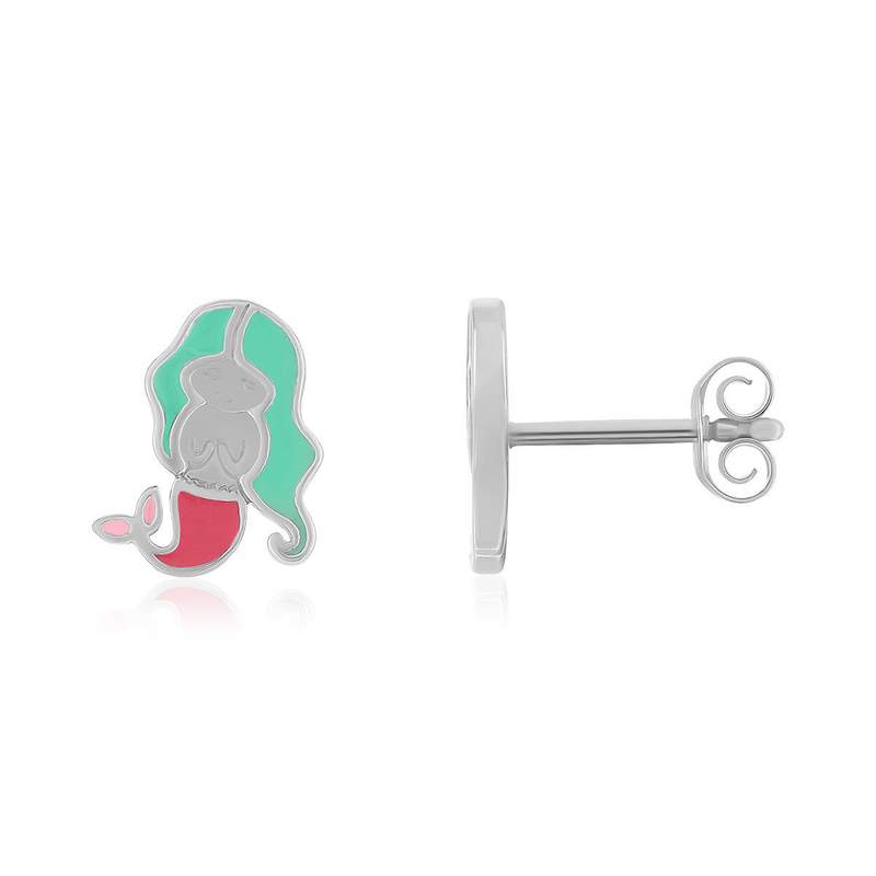 Boucles d'oreilles argent 925 sirènes - vue 1
