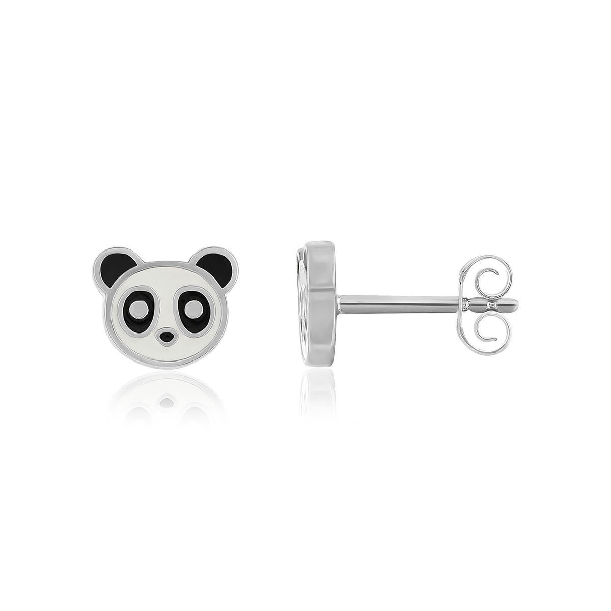 Boucles d'oreilles argent 925 têtes de panda