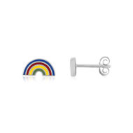 Boucles d'oreilles argent 925 arc en ciel