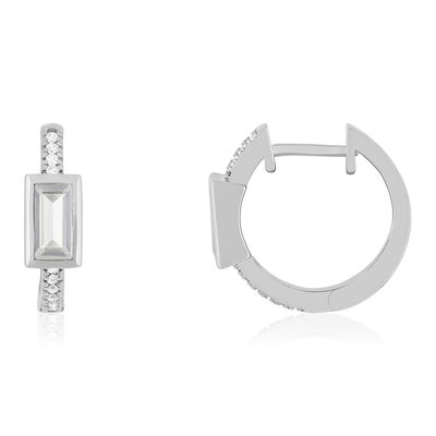 Créoles argent 925 zirconias - vue 1