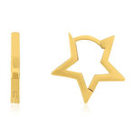 Créoles plaqué or étoiles - vue 1