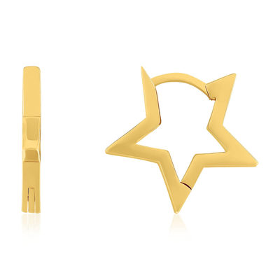 Créoles plaqué or étoiles - vue 1