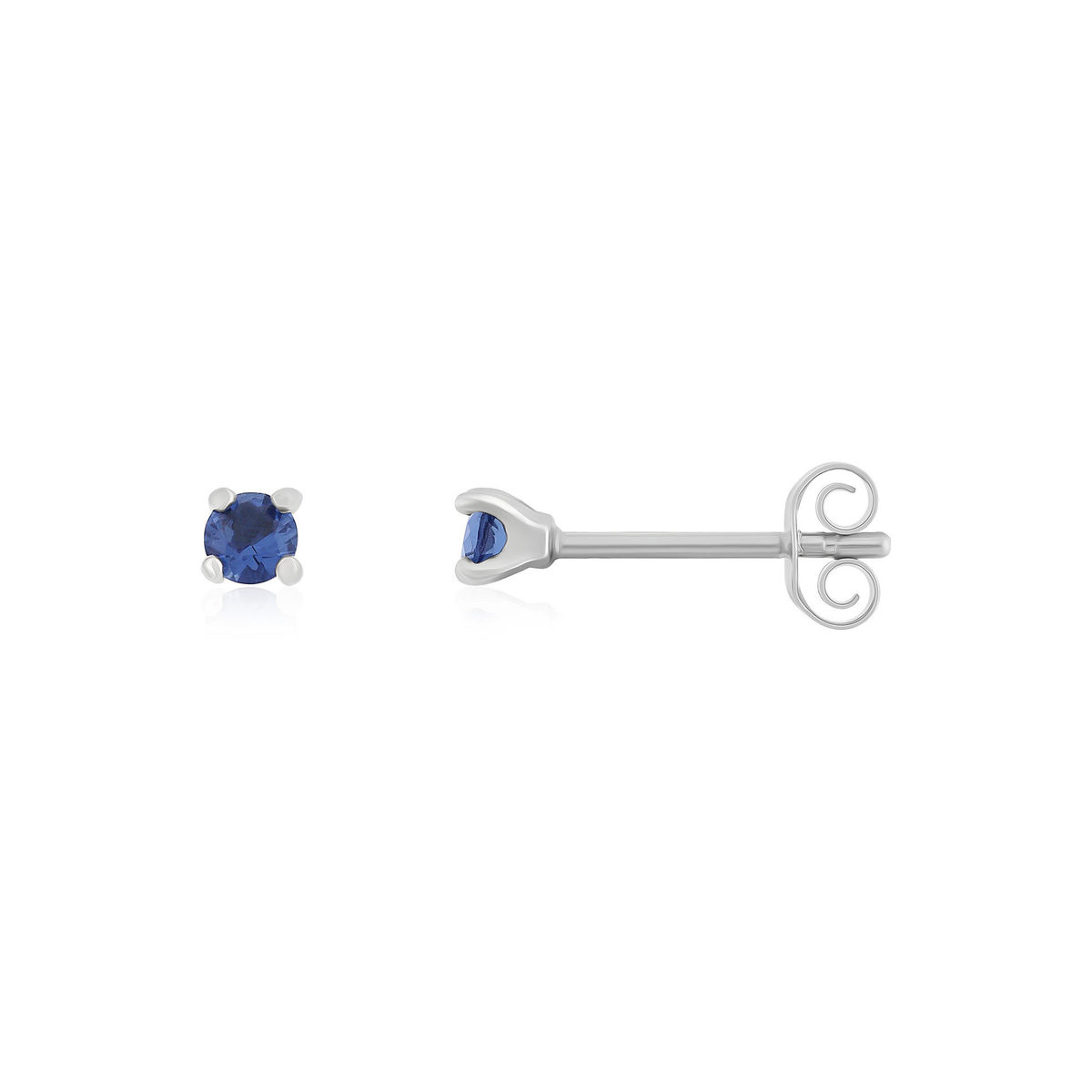 Boucles d'oreilles argent 925 pierres synthétiques bleues