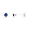 Boucles d'oreilles argent 925 pierres synthétiques bleues foncées - vue V1