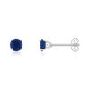 Boucles d'oreilles argent 925 pierres synthétiques bleues - vue V1