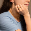 Créoles plaqué or pampilles et zirconias - vue Vporté 2