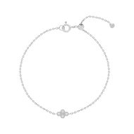 Bracelet argent 925 rhodié zirconias 19 cm