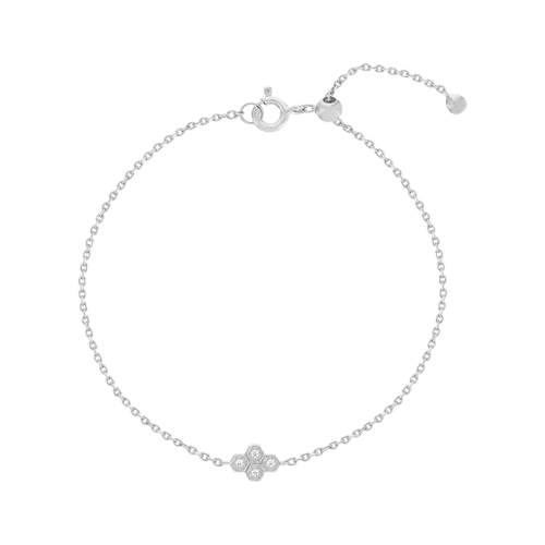Bracelet argent 925 rhodié zirconias 19 cm