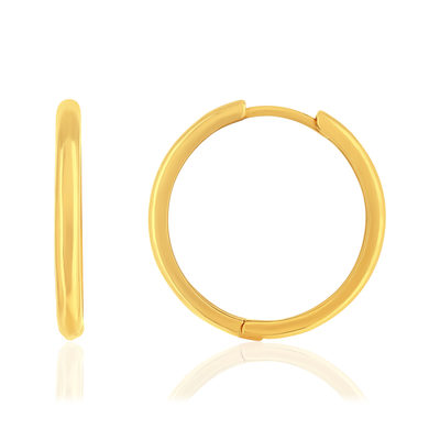 Créoles plaqué or 20mm - vue 1