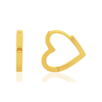 Gold-plated hoop earrings hearts