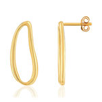 Boucles d'oreilles plaqué or pendants - vue 1