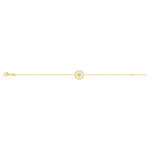 Bracelet plaqué or laque blanche 18 cm - vue 2