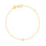 Bracelet plaqué or zirconias 18 cm - vue 1