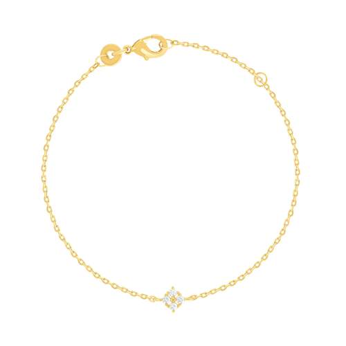 Bracelet plaqué or zirconias 18 cm