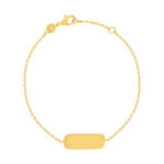 Bracelet plaqué or plaque 18 cm - vue 1