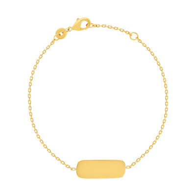 Bracelet plaqué or plaque 18 cm - vue 1