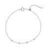 Bracelet argent 925 rhodié zirconias 19 cm - vue V1
