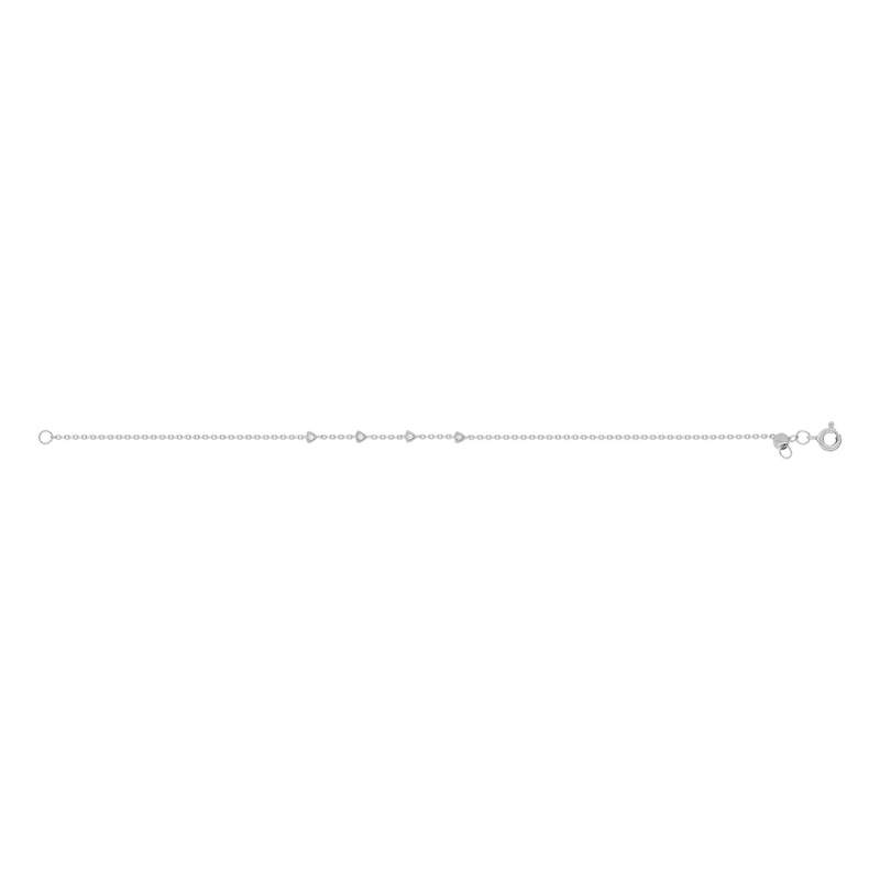 Bracelet argent 925 rhodié zirconias 19 cm - vue 2