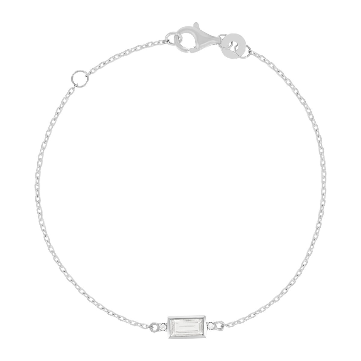 Bracelet argent 925 zirconia 18 cm